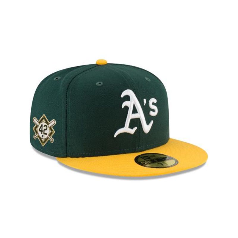 MLB Oakland Athletics Jackie Robinson Day 59Fifty Fitted (IZV6274) - Green New Era Caps